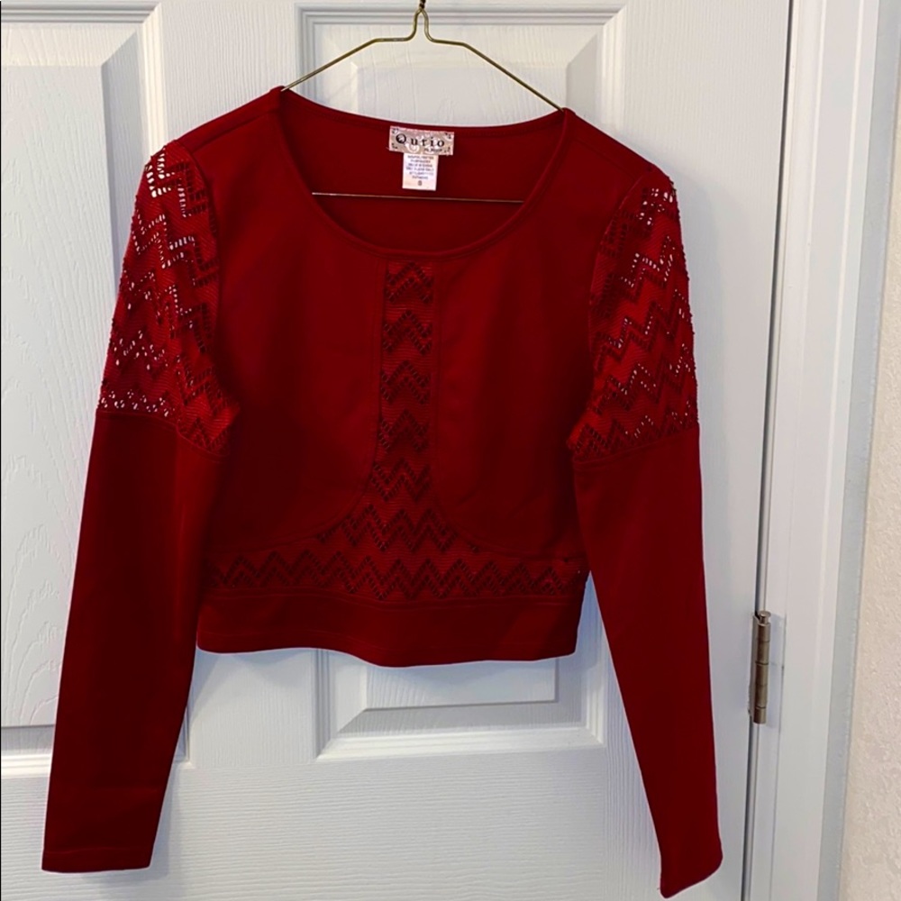 Long sleeve crop top